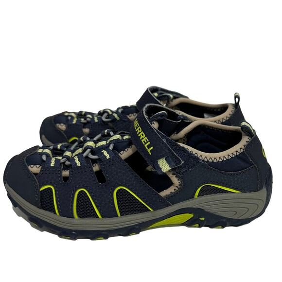 Merrell gray and green unisex boy or girl sandals size 12 - Picture 1 of 8